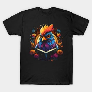 Chicken Reads Book T-Shirt